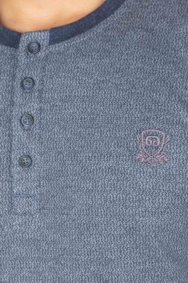 تی شرت یقه گرد دکمه دار 160113