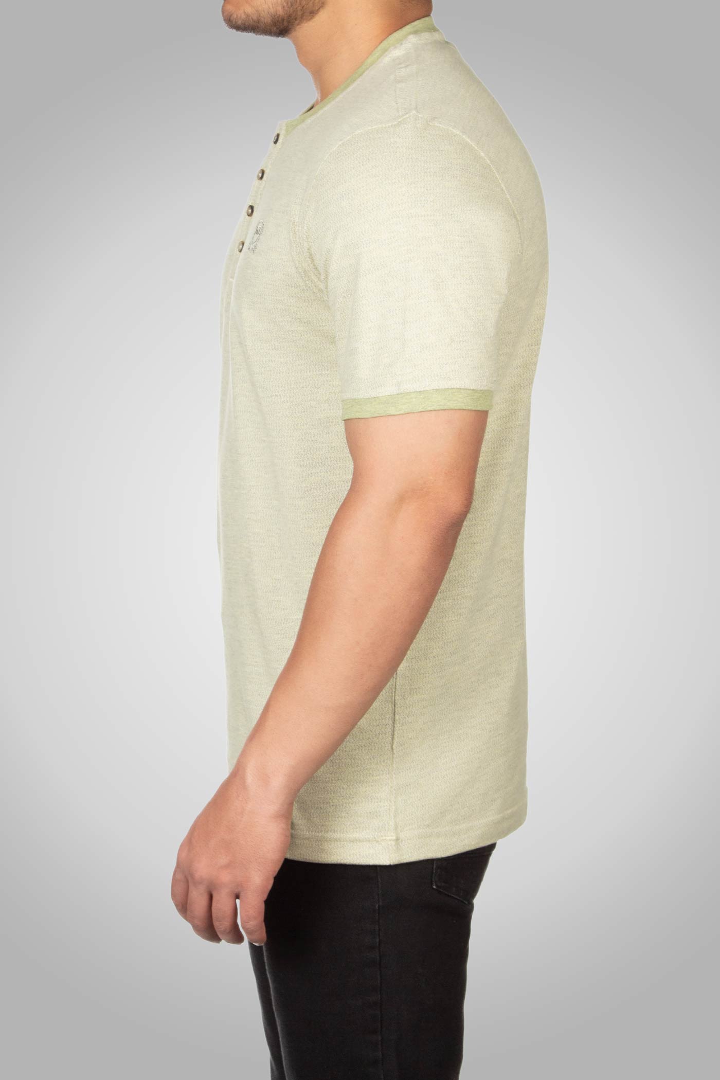 تی شرت یقه گرد دکمه دار 160113