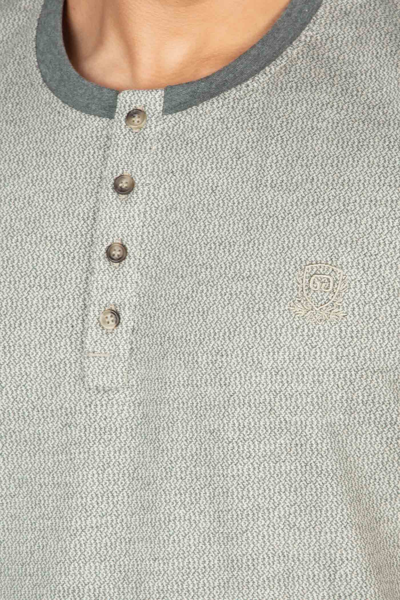 تی شرت یقه گرد دکمه دار 160113