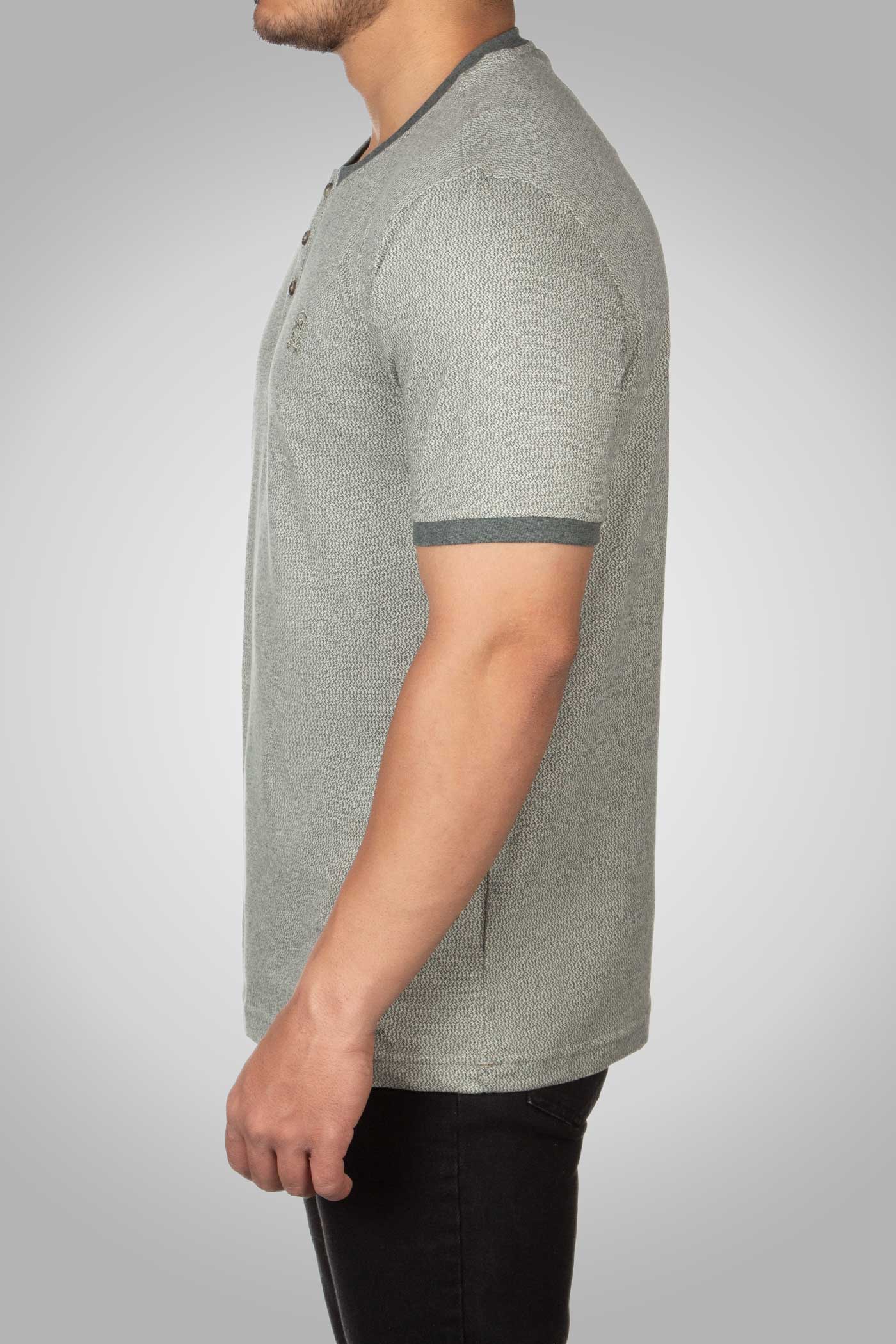 تی شرت یقه گرد دکمه دار 160113