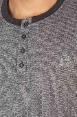 تی شرت یقه گرد دکمه دار 160113