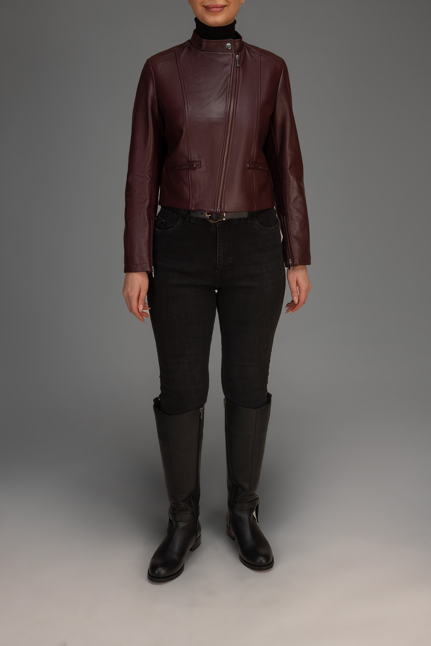 کاپشن چرم زنانه 620030