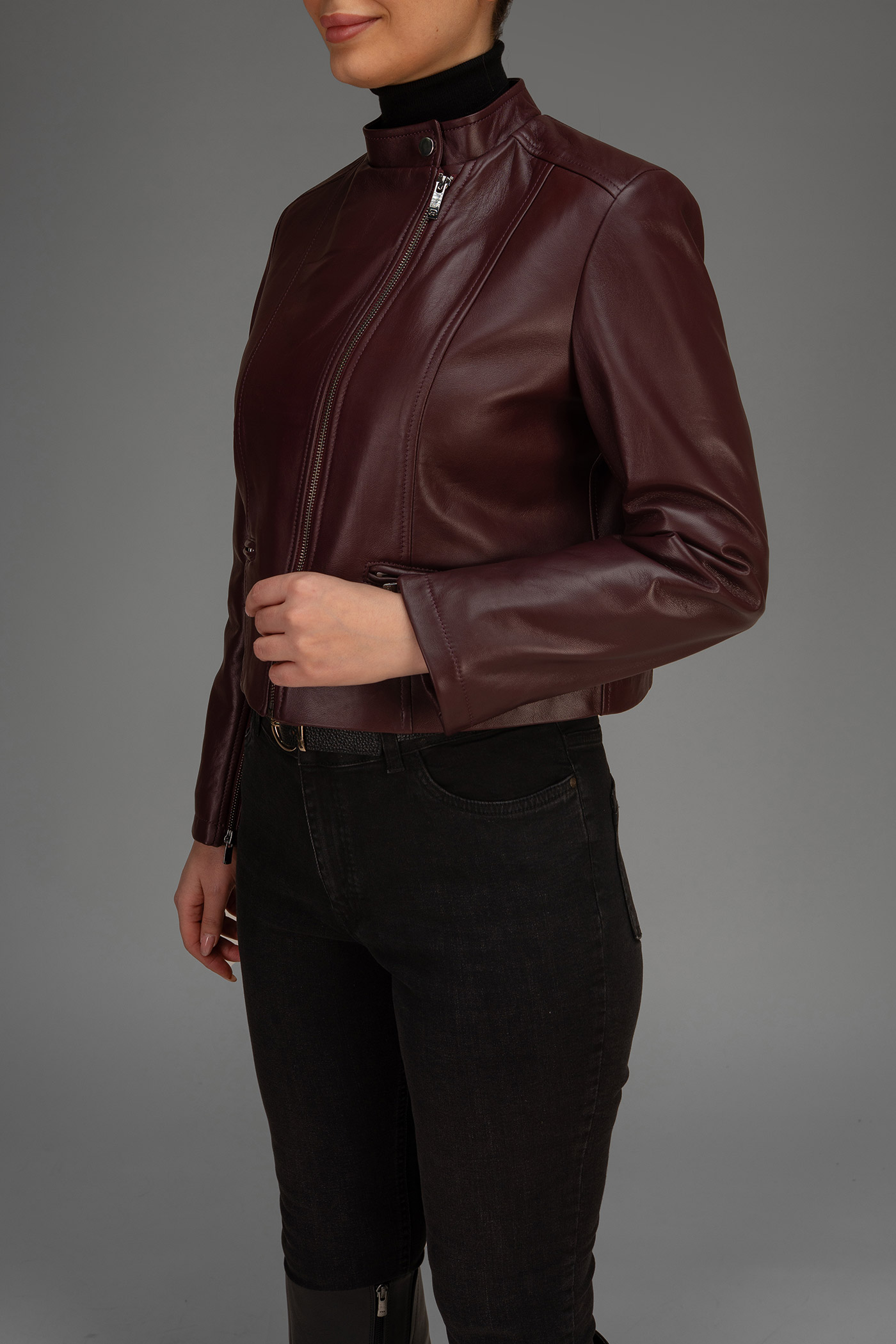 کاپشن چرم زنانه 620030