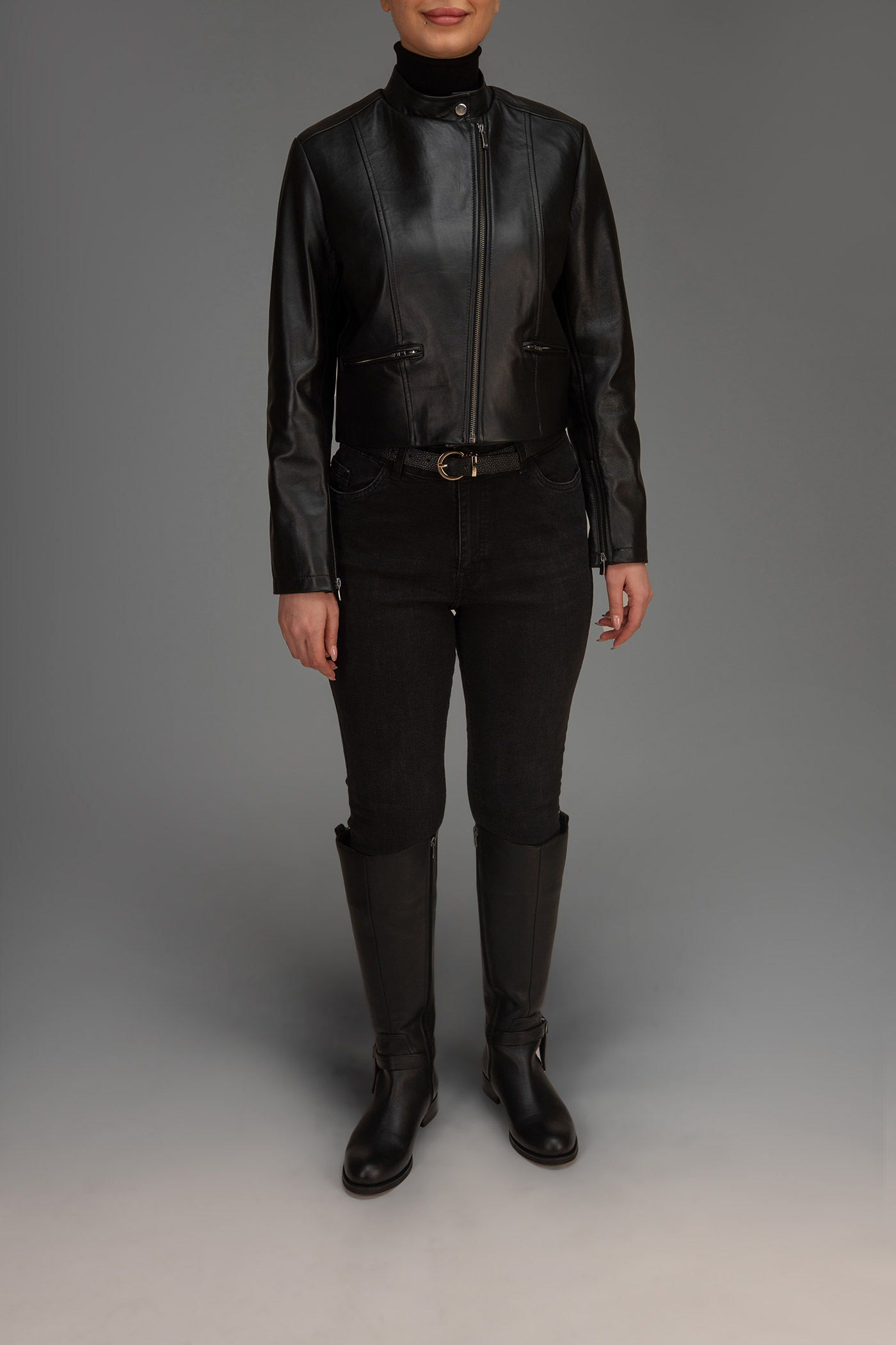 کاپشن چرم زنانه 620030