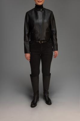 کاپشن چرم زنانه 620030