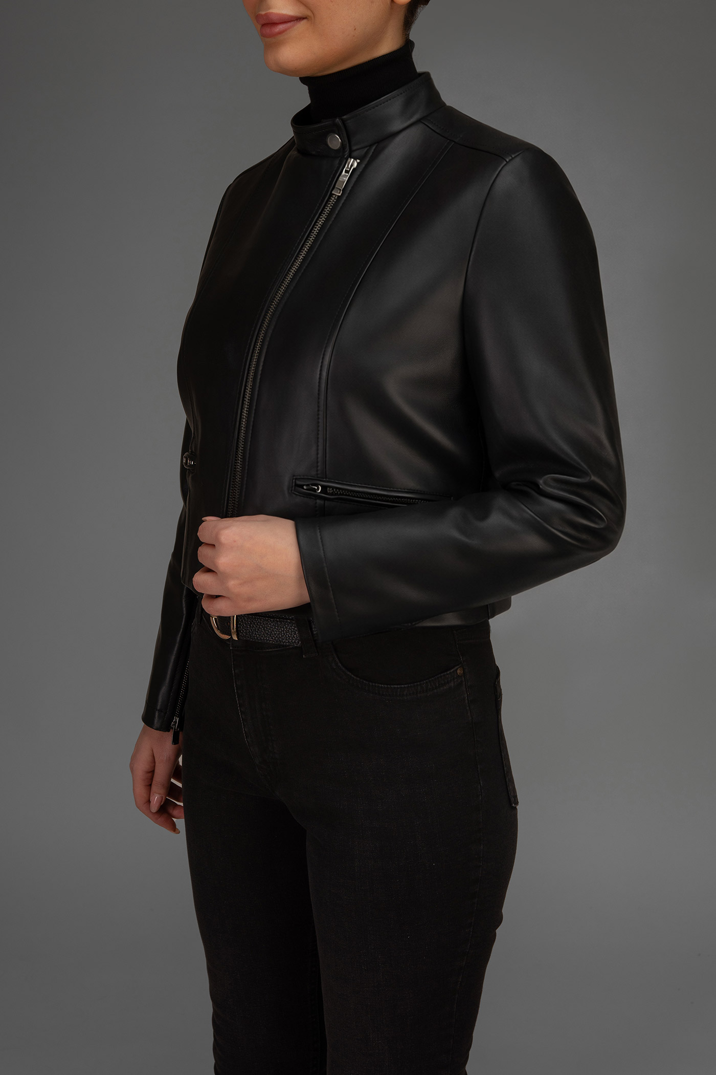 کاپشن چرم زنانه 620030