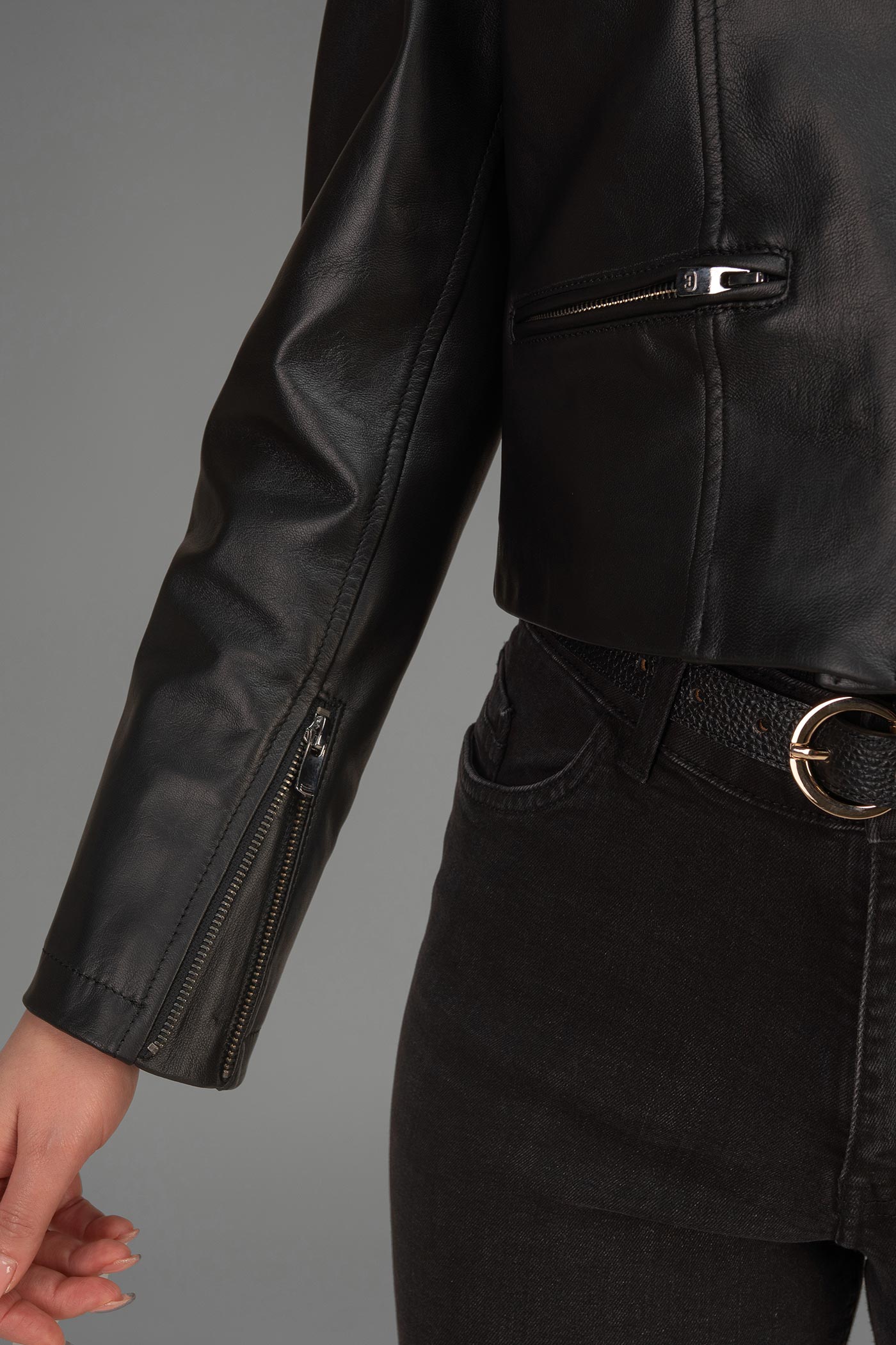 کاپشن چرم زنانه 620030