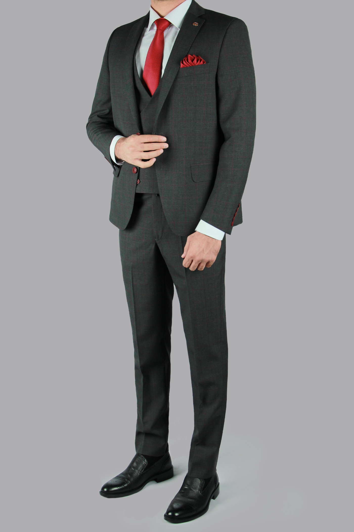 کت و شلوار با ژیله 100114