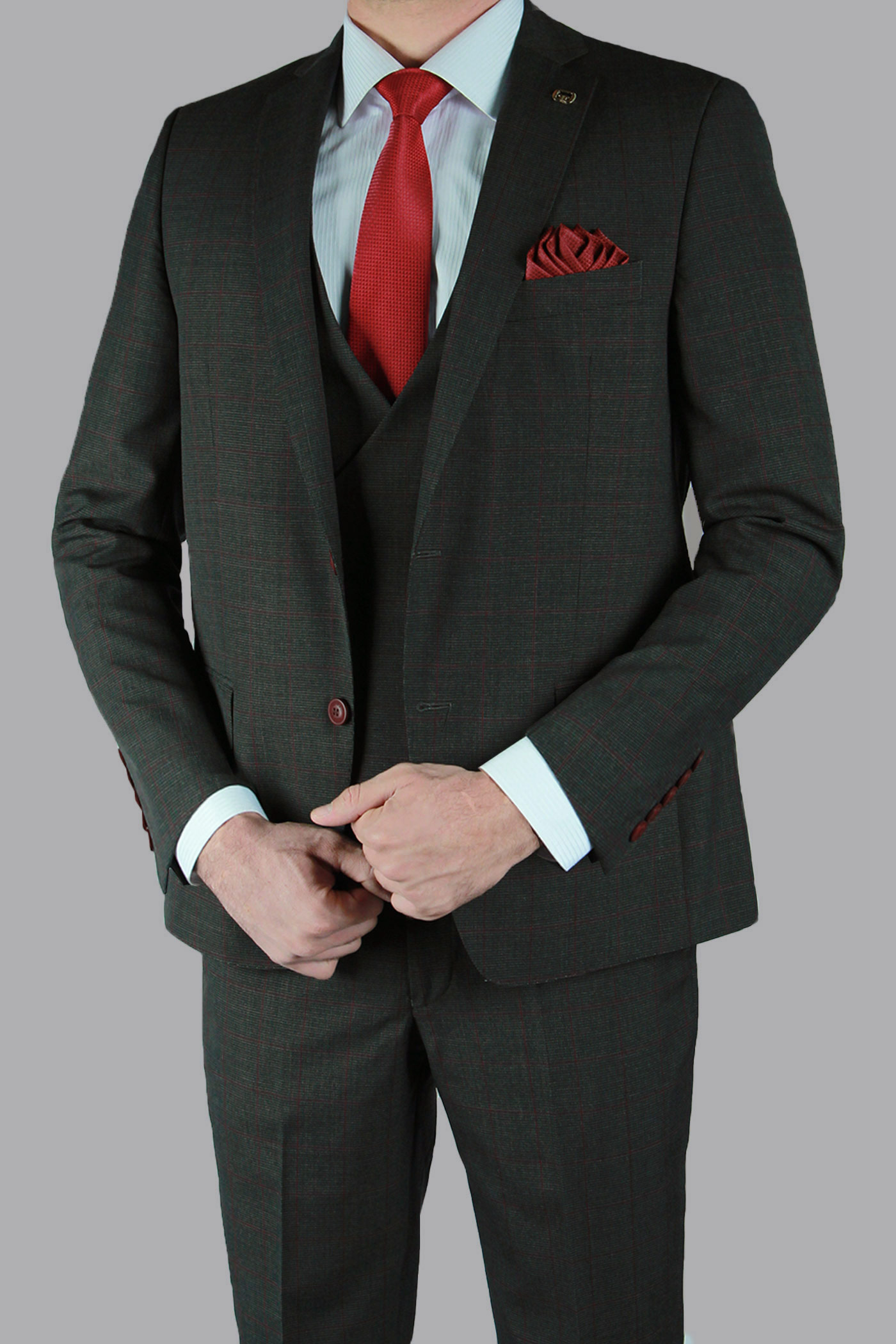 کت و شلوار با ژیله 100114